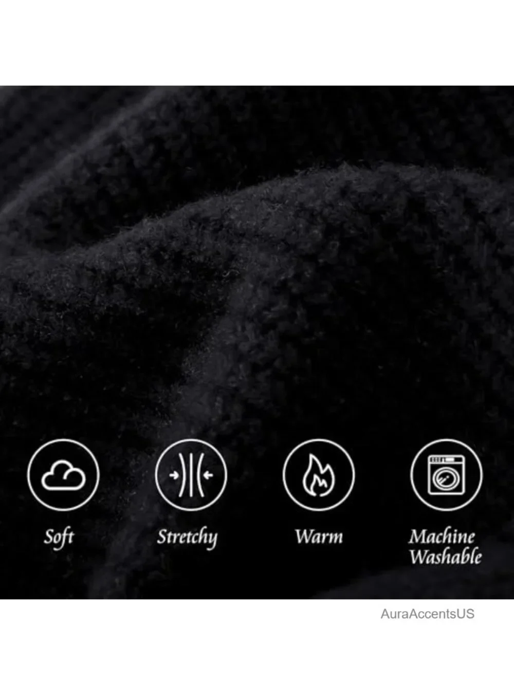 Warm Winter Hooded Scarf Hat Set for Women 2-in-1 Knitted Neck Gaiter